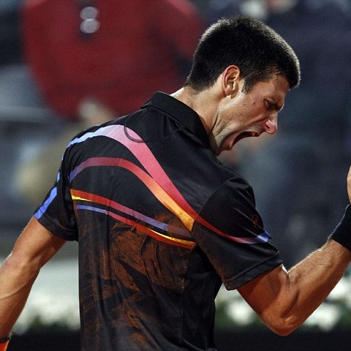 Pumped up: Novak Djokovic