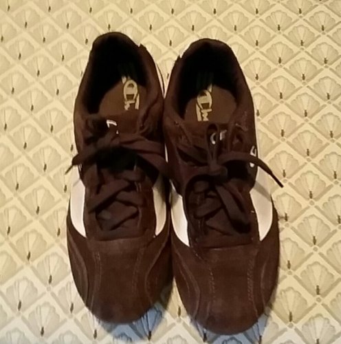 Brown and Tan suede tennis