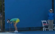 American tennis player Christina McHale was caught on camera throwing up during the third set of her Australian Open match Monday.
