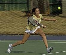 Georgia Gwinnett College tennis player Valeria Podda finished the 2015 season ranked the No. 1 player in NAIA (Special Photo)