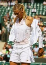 Sharapova's Wimbledon 2008 outfit - tuxedo 1