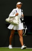 Sharapova's Wimbledon 2008 outfit - tuxedo