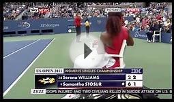 2011 US Open Female Winner Serena meltdown
