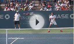 Federer v. Wawrinka 2013 US Open practice