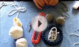 How to Loom Knit Tennis Shoe Booties (long loom)