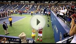 Jack Sock & Melanie Oudin with the 2011 US Open trophy for