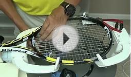 One piece tennis stringing pattern