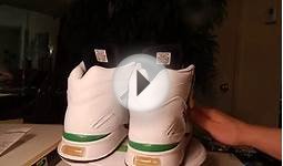 Reebok Pumps Omni Zone White Green Basketball Shoes Mens