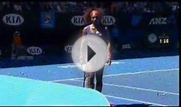 Serena Williams Destroys Tennis Racket - Australian Open 2013