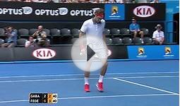 Tennis: Australian Open, 3. Runde, Federer - Gabaschwili