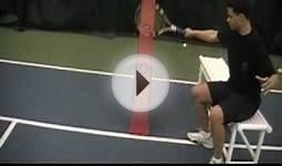 Tennis Backhand seating down for more power