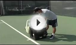 Tennis ball machine Plus Player by Sports Tutor in action