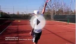 tennis drill using a ball machine ground strokes touch