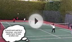 Tennis warm up game for little kids - Snowballs! - with
