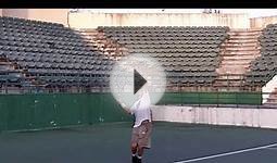 The best place to toss the ball on your serve in tennis